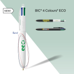 Gerecyclede kunststof balpen, uit de EU, met 4-kleureninkt BIC®