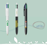 Gerecyclede kunststof balpen, uit de EU, met 4-kleureninkt BIC®