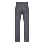 Unisex cargobroek van twill met elastische tailleband 190 g/m2 Velilla kleur grijs tweede weergave
