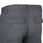 Unisex cargobroek van twill met elastische tailleband 190 g/m2 Velilla kleur grijs vijfde weergave