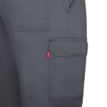 Unisex cargobroek van twill met elastische tailleband 190 g/m2 Velilla kleur grijs zesde weergave