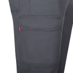 Unisex cargobroek van twill met elastische tailleband 190 g/m2 Velilla kleur grijs zevende weergave