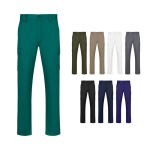 Unisex cargobroek van twill met elastische tailleband 190 g/m2 Velilla diverse kleuren
