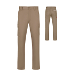 Unisex cargobroek van twill met elastische tailleband 190 g/m2 Velilla met afdrukgebied