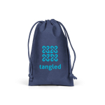Oprolbare koeltas van 7 l met verstelbare sluiting van synthetisch leer kleur blauw afbeelding met logo