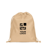 Middelgrote koordtas van non-woven met thermisch gesealde sluiting 60 g/m² met afdrukgebied