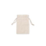 Kleine katoenen trekkoordtas met sluiting via handvatten 120 g/m² kleur naturel eerste weergave