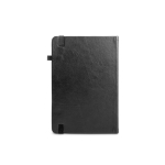 A5-notitieboek met maandplanning en elastiek, gelinieerde pagina’s kleur zwart tweede weergave