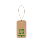 Label van gerecycled papier met natuurlijk koord 700 g/m² kleur naturel afbeelding met logo