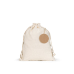 Rond label van gerecycled papier met natuurlijk koord 700 g/m² kleur naturel derde weergave