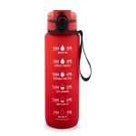 Matte rubberen RPET drinkfles met motiverende teksten 1,06 ml kleur rood eerste weergave