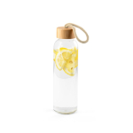 Glazen fles met bamboe dop en koordlus 520 ml kleur naturel eerste weergave