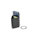 Magnetische telefoonportemonnee met magnetische RFID-sluiting kleur zwart vierde weergave