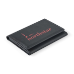Magnetische telefoonportemonnee met magnetische RFID-sluiting kleur zwart afbeelding met logo