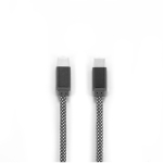 Magnetische gevlochten USB-C naar USB-C-kabel van polyester 60 W kleur zwart eerste weergave