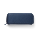 Compacte mini paraplu met handmatige opening, vijf delen, met rubberen hoes Ø90 kleur blauw in hoes tweede weergave