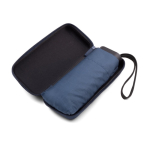 Compacte mini paraplu met handmatige opening, vijf delen, met rubberen hoes Ø90 kleur blauw derde weergave