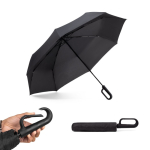 Opvouwbare paraplu met 3 delen van pongee met ergonomische handgreep Ø117 diverse kleuren