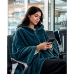 Zachte 3-in-1 fleece deken met voorvak 220 g/m² eerste weergave