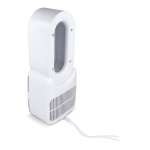 Draagbare bladloze ventilator met LED-licht in 6 kleuren en 4 standen kleur wit derde weergave