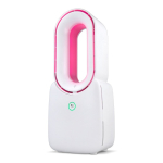 Draagbare bladloze ventilator met LED-licht in 6 kleuren en 4 standen kleur wit vijfde weergave