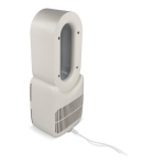 Draagbare bladloze ventilator met LED-licht in 6 kleuren en 4 standen kleur beige derde weergave