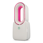 Draagbare bladloze ventilator met LED-licht in 6 kleuren en 4 standen kleur beige vijfde weergave