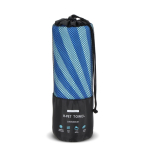 RPET strandhanddoek met sneldrogende technologie 100x180cm kleur blauw tweede weergave
