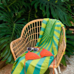 RPET strandhanddoek met sneldrogende technologie 100x180cm kleur limoen groen zevende weergave