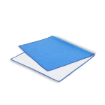 RPET handdoek met sneldrogende technologie en zakje 40x80 cm kleur blauw derde weergave