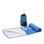 RPET handdoek met sneldrogende technologie en zakje 40x80 cm met afdrukgebied