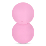 Compacte schuifspiegel van kunststof met beschermhoes kleur roze vierde weergave