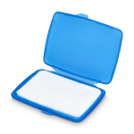 Set eendosis zeepblaadjes in plastic etui 20 stuks kleur blauw tweede weergave