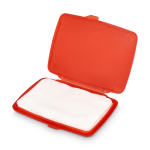 Set eendosis zeepblaadjes in plastic etui 20 stuks kleur rood tweede weergave