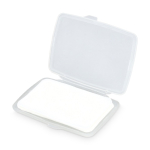 Set eendosis zeepblaadjes in plastic etui 20 stuks kleur wit tweede weergave