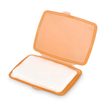 Set eendosis zeepblaadjes in plastic etui 20 stuks kleur oranje tweede weergave