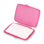 Set eendosis zeepblaadjes in plastic etui 20 stuks kleur roze tweede weergave