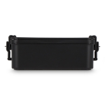 Lunchbox met twee lagen, sluitclips en geïntegreerd bestek 1,55 L kleur zwart derde weergave