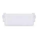 Lunchbox met twee lagen, sluitclips en geïntegreerd bestek 1,55 L kleur wit derde weergave