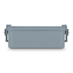 Lunchbox met twee lagen, sluitclips en geïntegreerd bestek 1,55 L kleur grijs derde weergave