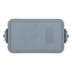Lunchbox met twee lagen, sluitclips en geïntegreerd bestek 1,55 L kleur grijs zesde weergave