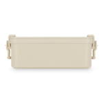 Lunchbox met twee lagen, sluitclips en geïntegreerd bestek 1,55 L kleur beige derde weergave