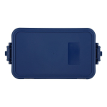 Lunchbox met twee lagen, sluitclips en geïntegreerd bestek 1,55 L kleur donkerblauw zesde weergave