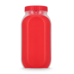 Multifunctionele lunchbox met schroefdeksel en bestek kleur rood tweede weergave