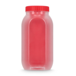 Multifunctionele lunchbox met schroefdeksel en bestek kleur rood derde weergave