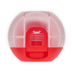 Multifunctionele lunchbox met schroefdeksel en bestek kleur rood achtste weergave