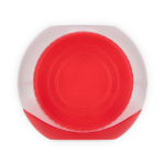 Multifunctionele lunchbox met schroefdeksel en bestek kleur rood negende weergave