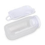 Multifunctionele lunchbox met schroefdeksel en bestek kleur wit vierde weergave