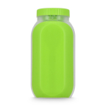 Multifunctionele lunchbox met schroefdeksel en bestek kleur limoen groen tweede weergave