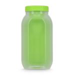 Multifunctionele lunchbox met schroefdeksel en bestek kleur limoen groen derde weergave